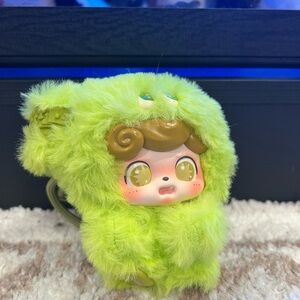 Fluffy Green Monster Doll